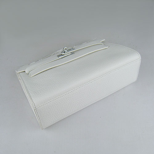 AAA Hermes Kelly 22 CM France Leather Handbag White H008 On Sale